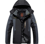 Elide | Wasserdichte Outdoorjacke mit Fleecefutter – Dunkelblau-Grau