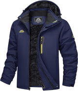 Elide | Wasserdichte Outdoorjacke mit Fleecefutter – Marineblau