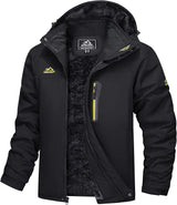 Elide | Wasserdichte Outdoorjacke mit Fleecefutter – Schwarz