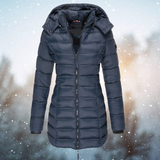 Christina | Extra warme, gesteppte Damenjacke – Marineblau