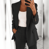 Evelynn - eleganter blazer für damen – Schwarz