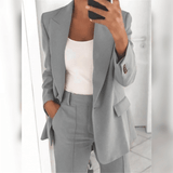 Evelynn - eleganter blazer für damen – Grau