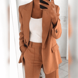 Evelynn - eleganter blazer für damen – Braun