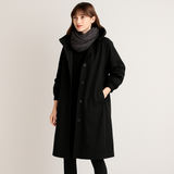 Ella | Zeitloser, wasserdichter Trenchcoat – Schwarz