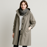 Ella | Zeitloser, wasserdichter Trenchcoat – Hellgrau