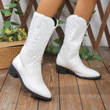 Quinnlyn weiße cowboystiefel für damen – Weiß