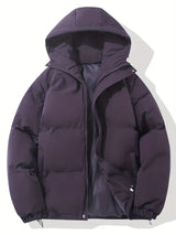 Anna | Gefütterte Winterjacke mit Kapuze – Violett