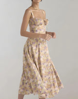 Etta - Ärmelloses Baumwollkleid – Lila