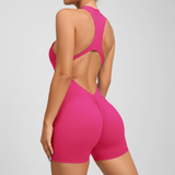 Enganliegender Sport Einteiler - MoveFlexer – Rosa