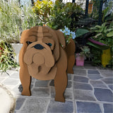 Englische Bulldogge Pflanzgefäß – Braun
