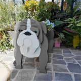 Englische Bulldogge Pflanzgefäß – Grau