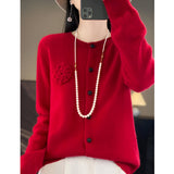 Isabellina | Luxuriöses Merino-Cashmere-Sweatshirt – Rot
