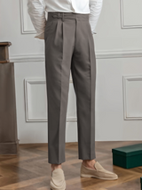 Max | Premium Plissierte Hosen – Braun