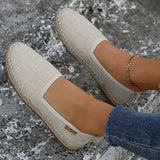Mezarae – Stilvolle Slipper aus Leinen – Grau