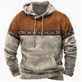 Ethno Herren Hoodie für Lässigen Stil – Khaki