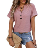 Keraze | Damen Elegant Stilvoll Oberteil | Kurzarm – Rosa