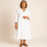 Franka | Lässiges Midi-kleid – Weiß