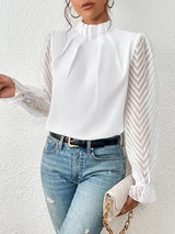 Evelyn | Zeitloses Langarm Top – Weiß