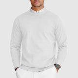Der perfekte Rundhals-Pullover – Weiß