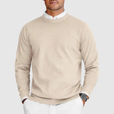 Elias | Stylischer Zeitloser Rundhalspullover – Beige
