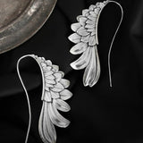 Vintage Geflügelte Ohrringe in Silber – Silber