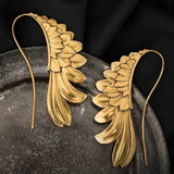 Vintage Geflügelte Ohrringe in Silber – Gold