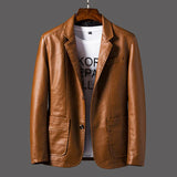 Stylische Herrenlederjacke - will – Beige