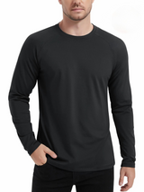 Teraxo | Atmungsaktives Langarmshirt für Herren Winter – Schwarz