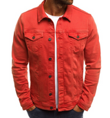 Braydon - Herren Jeansjacke – Rot