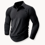 Raves - Strukturiertes Poloshirt – Schwarz