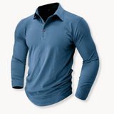 Raves - Strukturiertes Poloshirt – Denim Blau