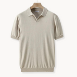 Samuel Strickpolo mit kurzem Arm – Khaki