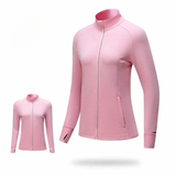 Renexo | Atmungsaktive unisex Komfort Laufjacke Herbst – Rosa (Damen)