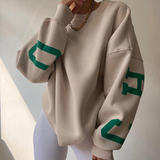 Pippa – klassischer übergrober winterpullover – Khaki