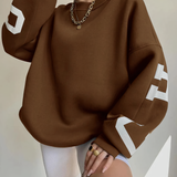 Evania - damenpullover für kühle tage In style – Braun