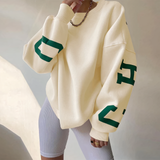 Klassischer übergroßer pullover – finley – Beige