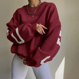 Pippa – klassischer übergrober winterpullover – Weinrot