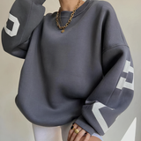 Pippa – klassischer übergrober winterpullover – Dunkelgrau