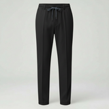 Herren Hose | gerade Passform mit elastischem Bund – Schwarz
