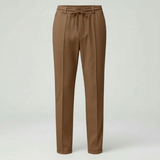 Herren Hose | gerade Passform mit elastischem Bund – Kamelfarbe