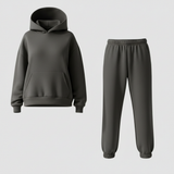 Damen Set | Oberteil mit Rundhals und passende Hose – Grau