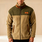 Herren Jacke | Durchgehender Reißverschluss mit Umlegekragen – Braun