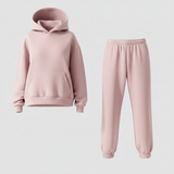Damen Set | Oberteil mit Rundhals und passende Hose – Rosa