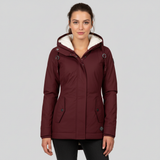 Damen Jacke | mittellanger Schnitt mit körpernaher Silhouette – Rot