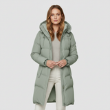 Damen Jacke | gesteppte Form mit durchgehendem Frontverschluss – Grün