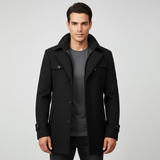 Herren Jacke | wasserdichte Ausführung mit ergonomischer Form – Schwarz