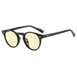 Unisex Zeitlos Rund Stil Sonnenbrille | Klassisch – Gelb