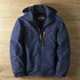 Regenjacke Herren Wasserdicht Mit Kapuze | Leichte Outdoorjacke Mit Reißverschluss – Blau