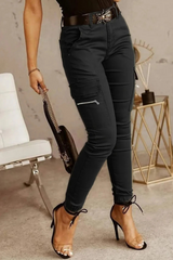 Moderne Cargo Damen Hose – Schwarz