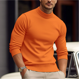 Stylisch – herrenpullover aus weicher baumwolle – Orange